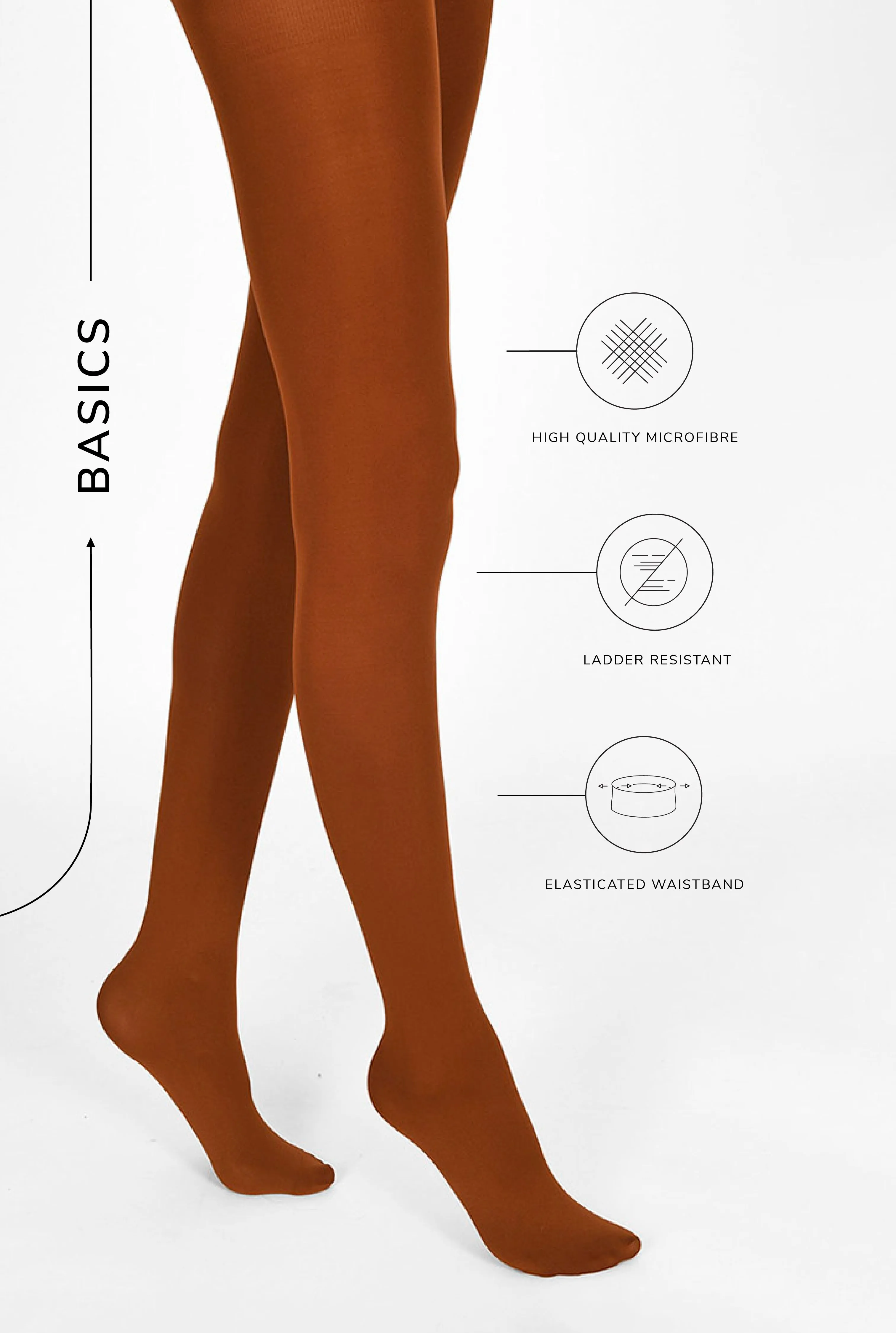 100 Denier Tights - Cinnamon