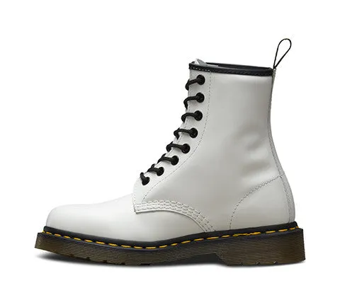 1460 White Smooth Dr. Marten 8 Eye Boots