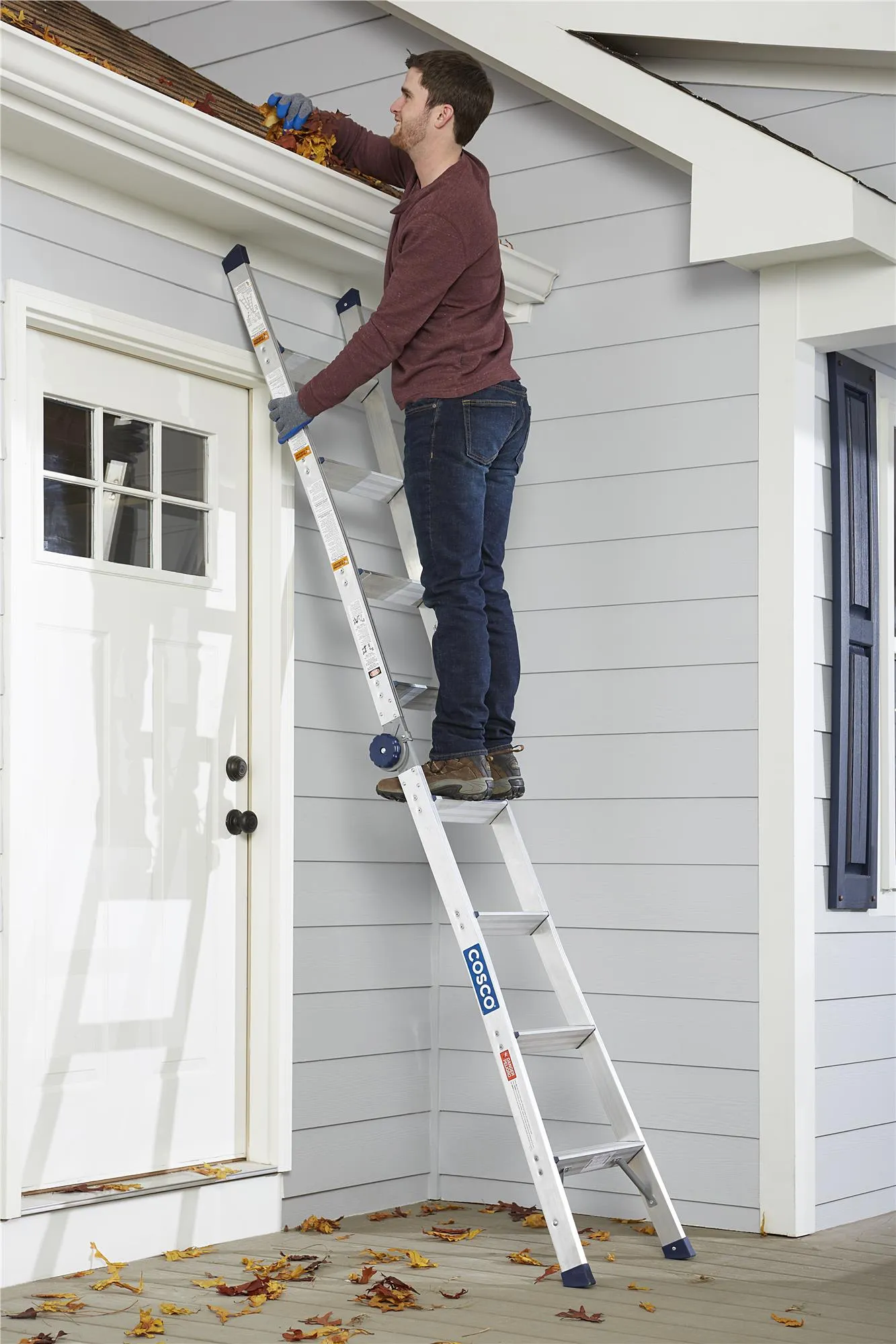 2-in-1 Step and Extension Ladder, 8 ft. 11 in. Reach