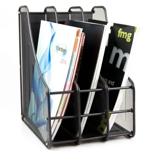 3 Tier Metal Mesh Magazine Stand