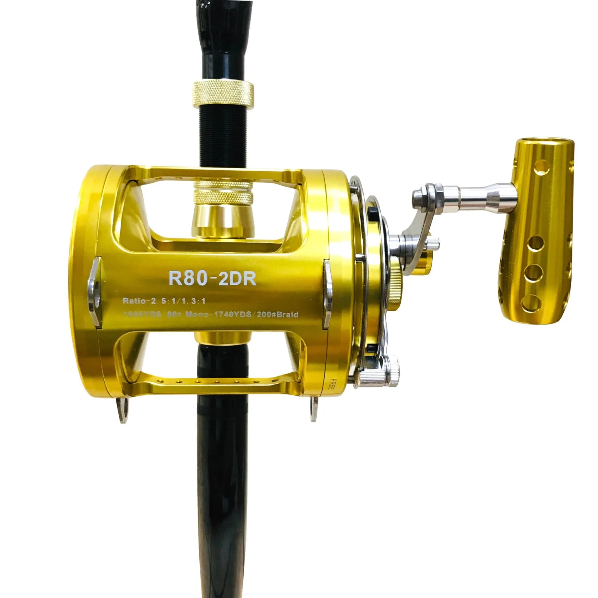 80W 2-Speed Reel on a Bent Butt Tournament Rod