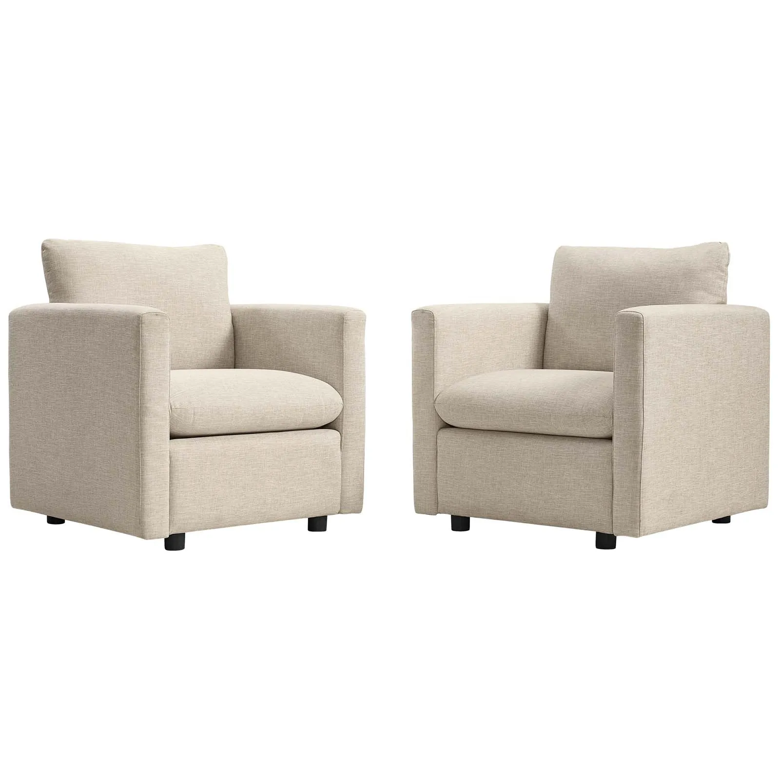 Activate Upholstered Fabric Armchair Set of 2 by Modway