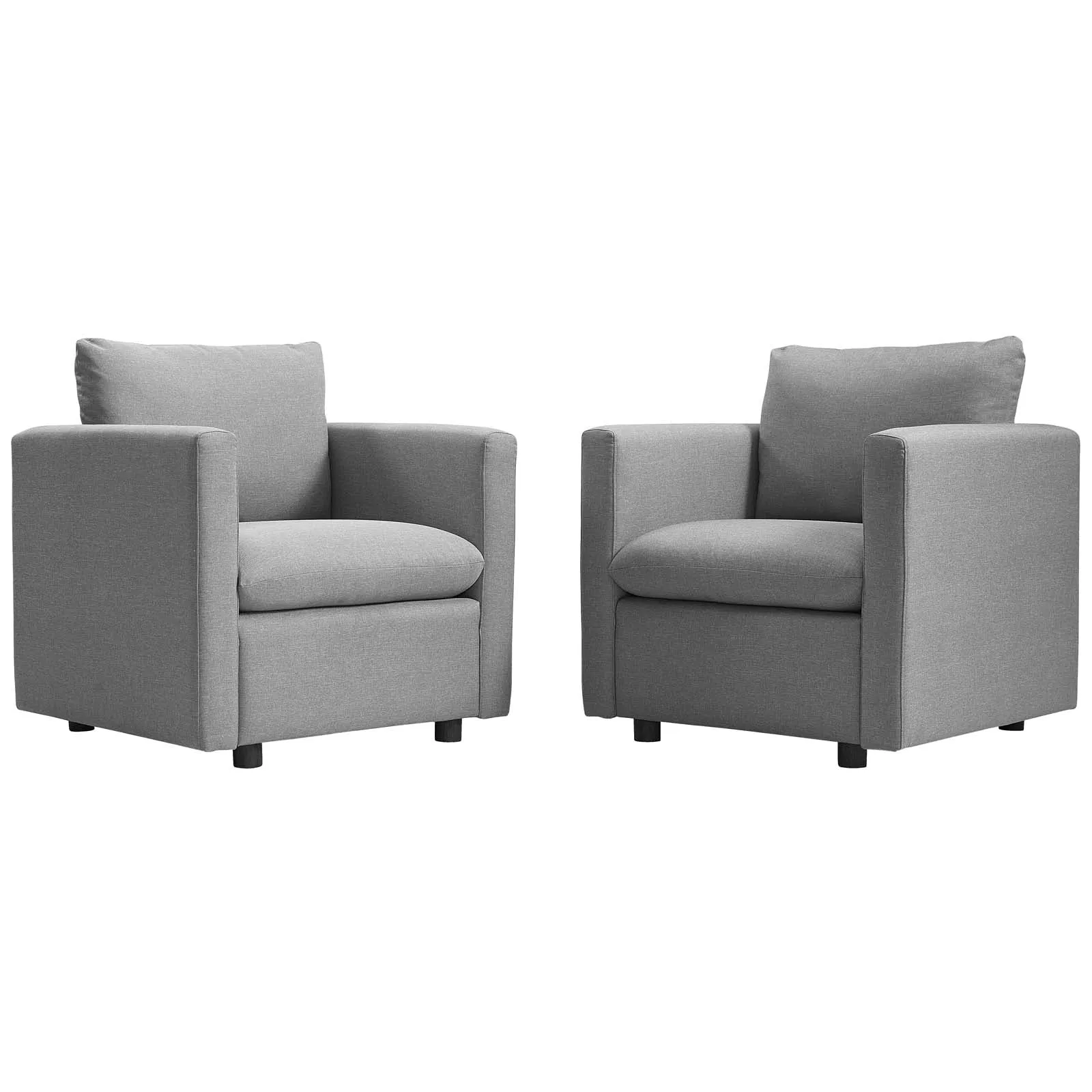 Activate Upholstered Fabric Armchair Set of 2 by Modway