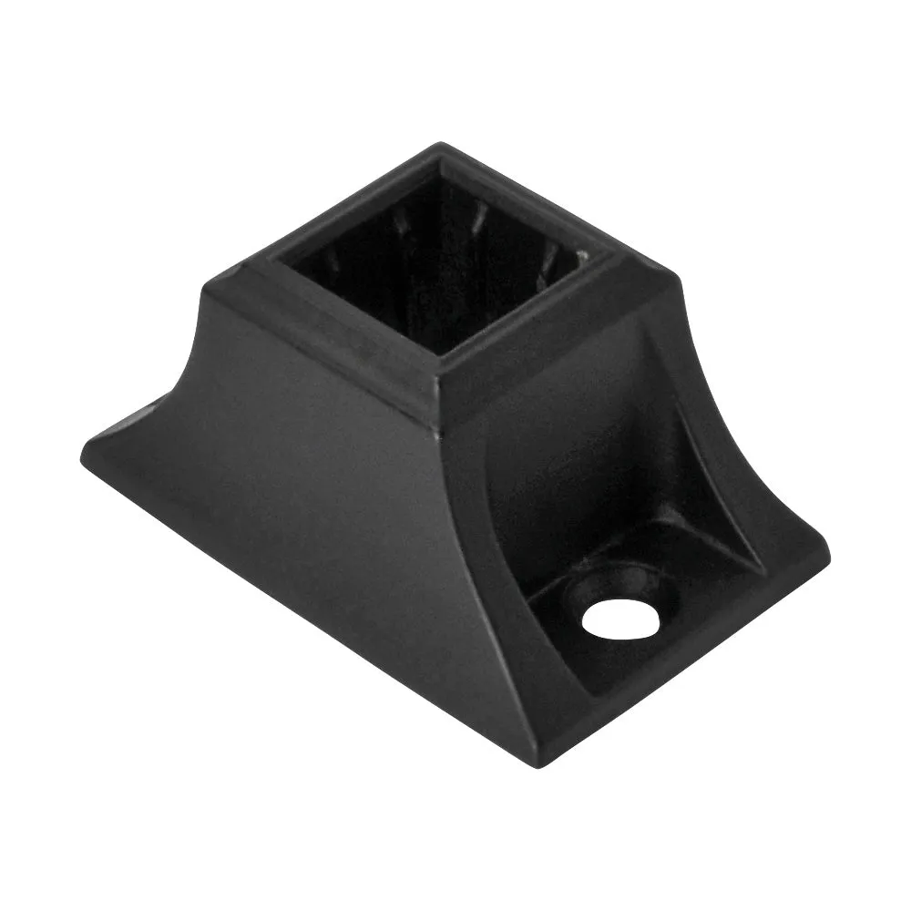 Aluminium Baluster Bracket On Level 25 x 49mm For 12.5mm Square Black