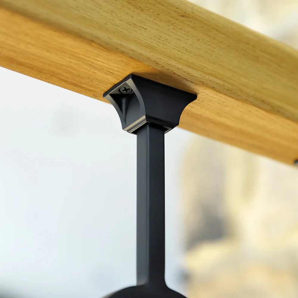 Aluminium Baluster Bracket On Level 25 x 49mm For 12.5mm Square Black