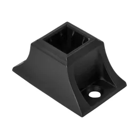 Aluminium Baluster Bracket On Level 25 x 49mm For 12.5mm Square Black