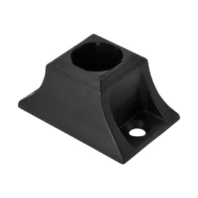 Aluminium Baluster Bracket On Level 25 x 49mm For 16mm Diameter Black