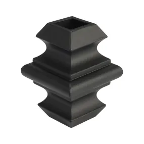 Aluminium Baluster Collar On Level 52 x 37mm For 12.5mm Square Black