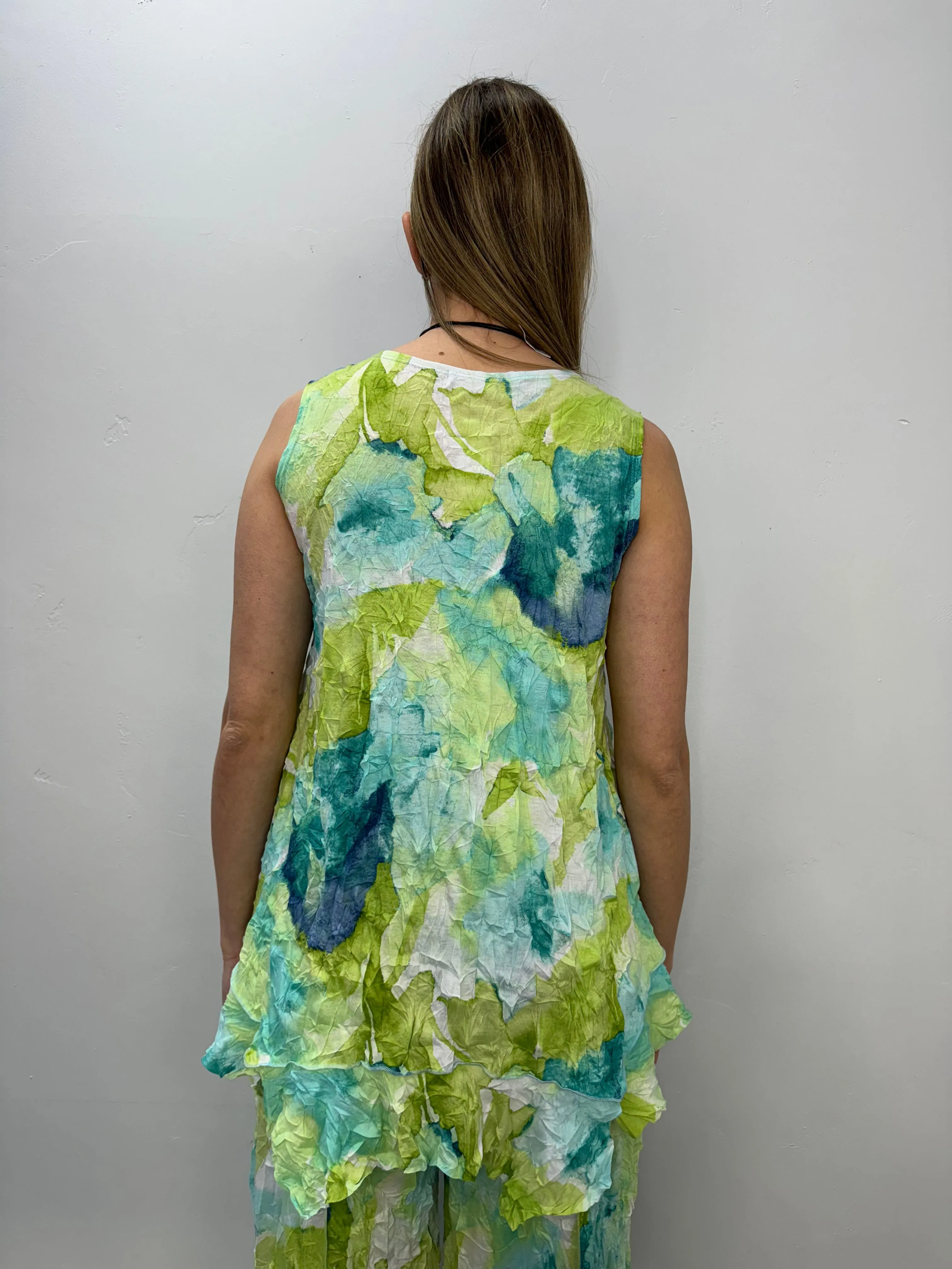 Aqua Watercolor Sleeveless Tank