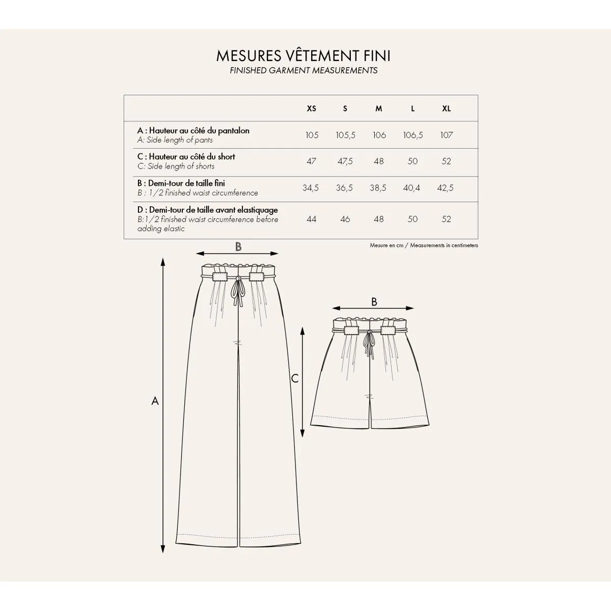 Atelier Brunette - LE Pantalon Short Sewing Pattern