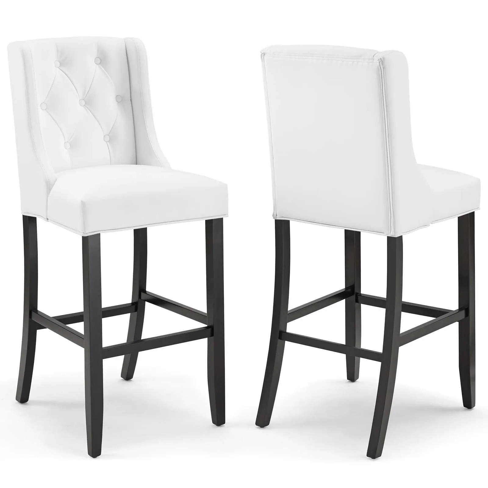 Baronet Bar Stool Faux Leather Set of 2 by Modway