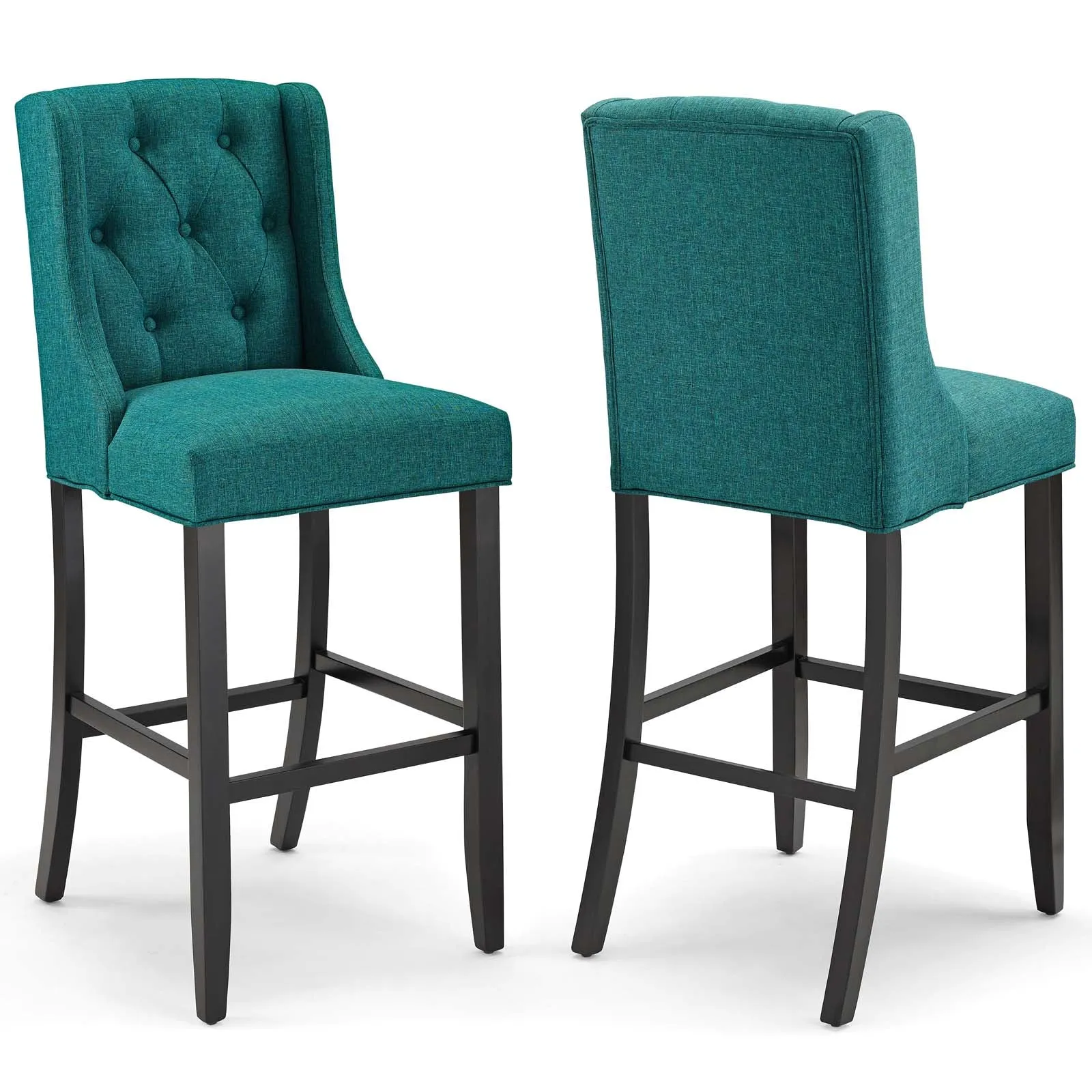 Baronet Bar Stool Upholstered Fabric Set of 2 by Modway