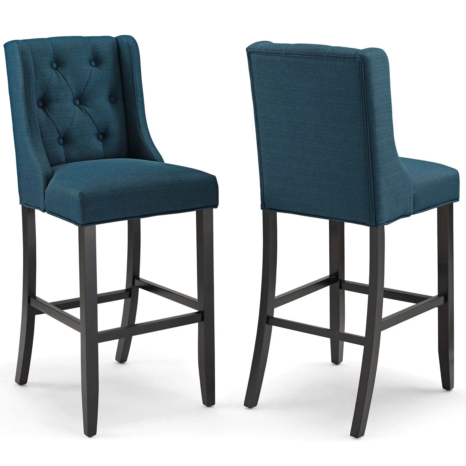 Baronet Bar Stool Upholstered Fabric Set of 2 by Modway