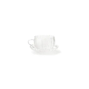 BORO 2 TEA CUPS W/  PLATE ROMANTIC