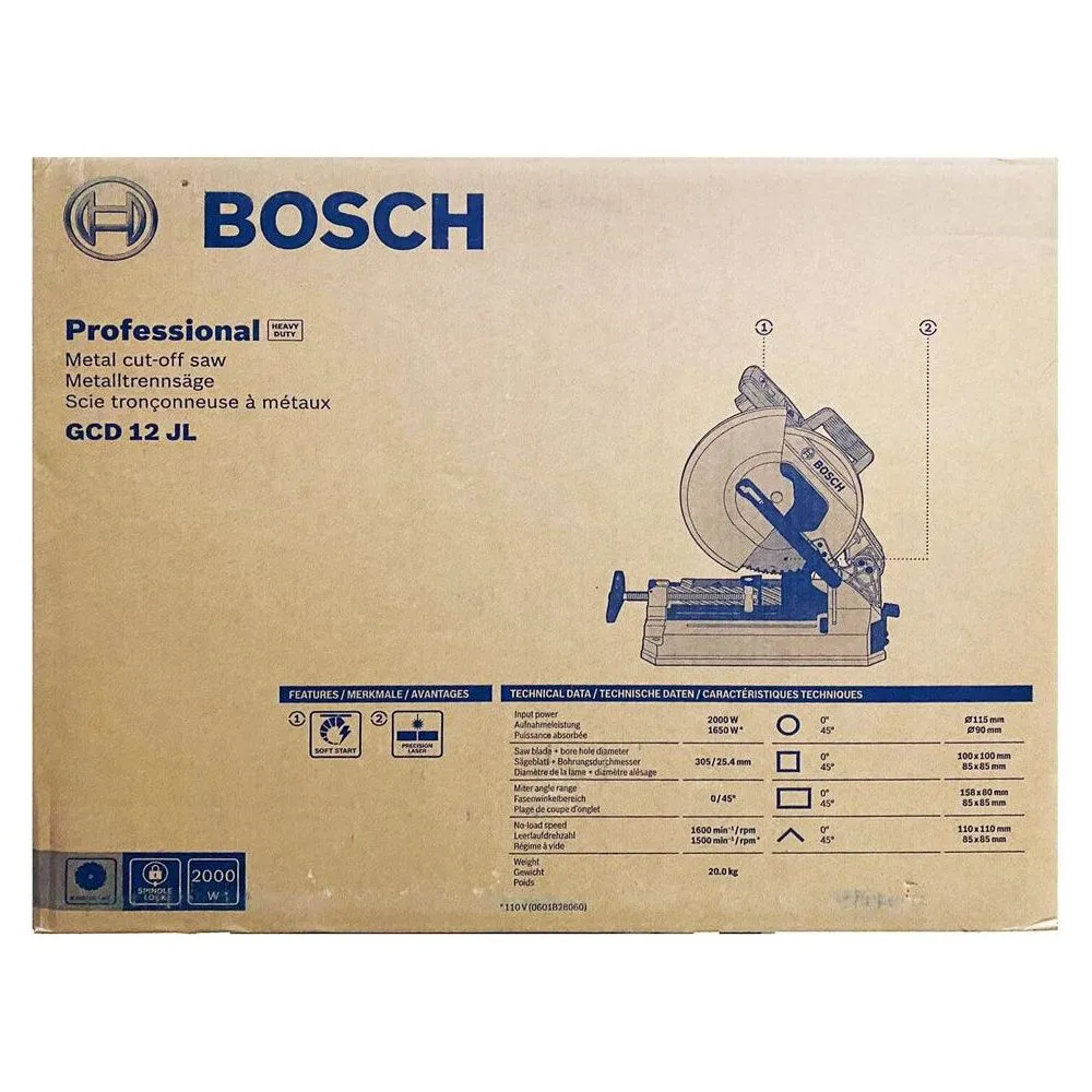 Bosch GCD 12 JL TCT Dry Cut off Saw / Machine 12" 2000W