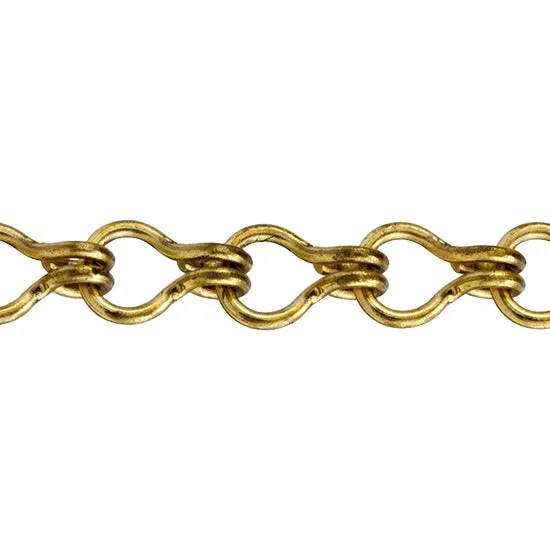 Brass Chain - Ladder 8.2mm - By the Foot