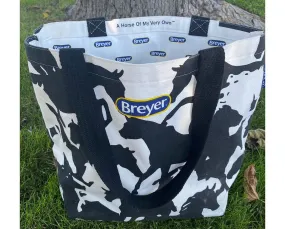 Breyer Black & White Collage Canvas Tote Bag