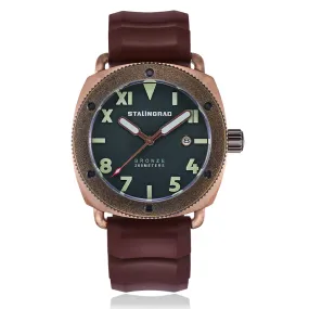 Bronze Defender 200m - Green Dial. Brown Silicon Strap. SG-0609-03A