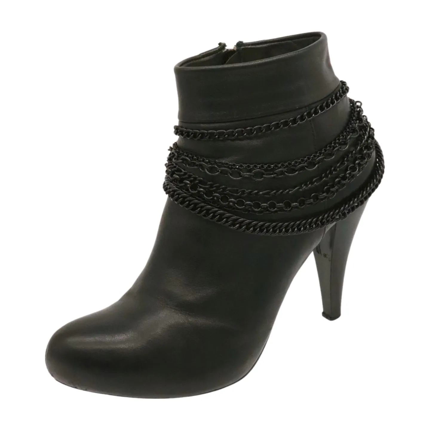 Classic Style Multi-Strand Black Metal Boot Chain