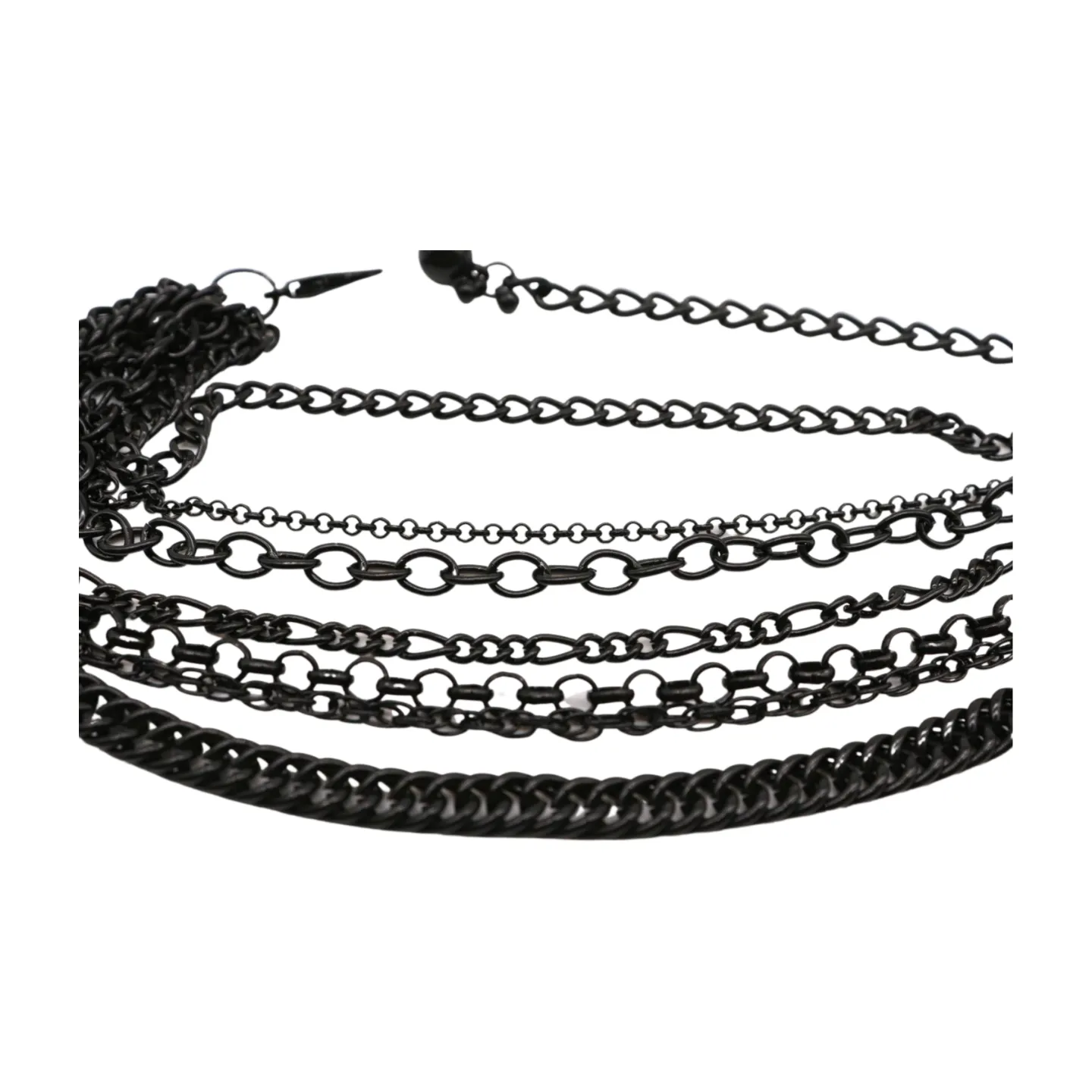 Classic Style Multi-Strand Black Metal Boot Chain