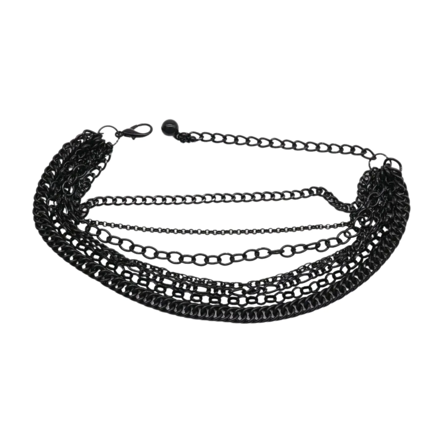 Classic Style Multi-Strand Black Metal Boot Chain