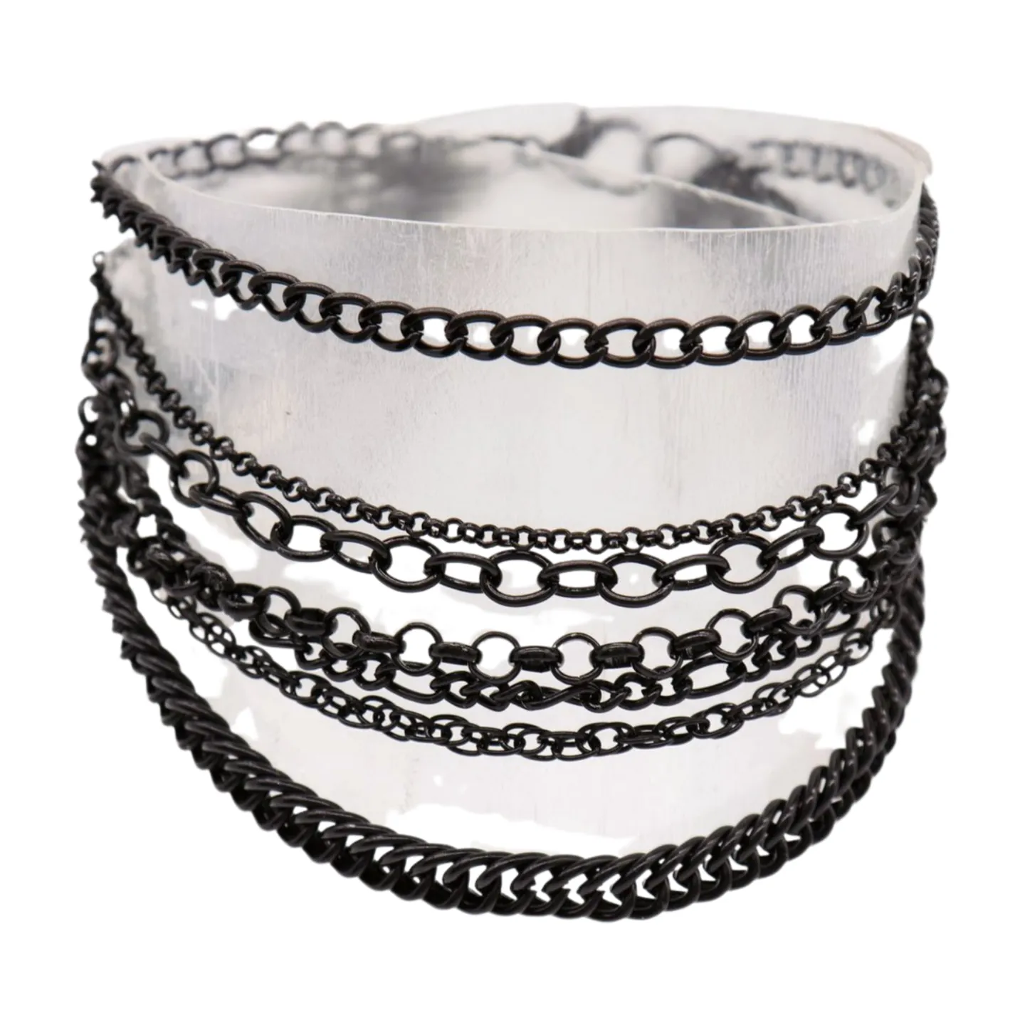 Classic Style Multi-Strand Black Metal Boot Chain