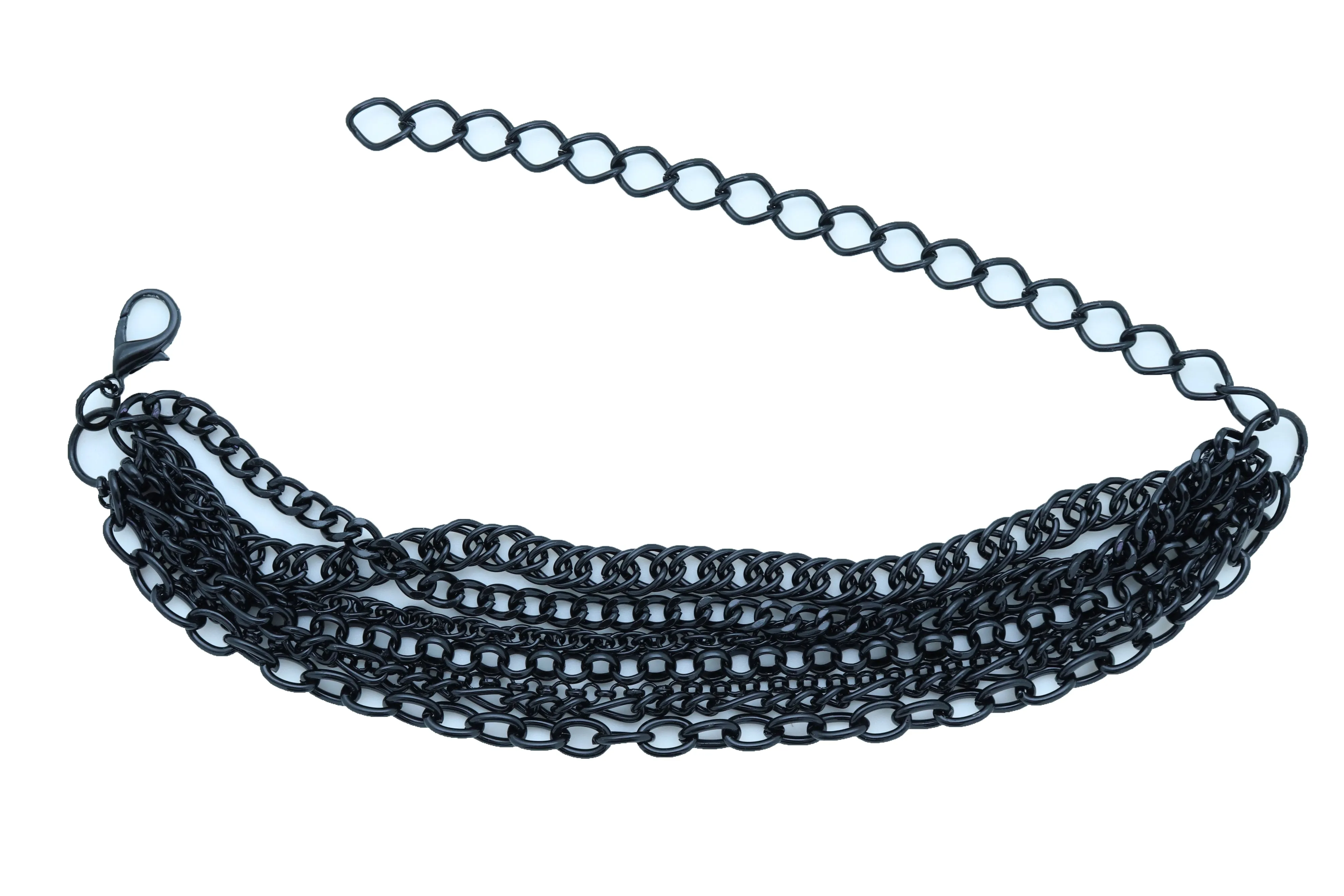 Classic Style Multi-Strand Black Metal Boot Chain