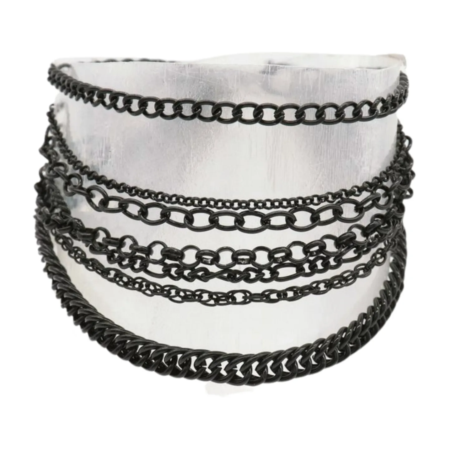 Classic Style Multi-Strand Black Metal Boot Chain