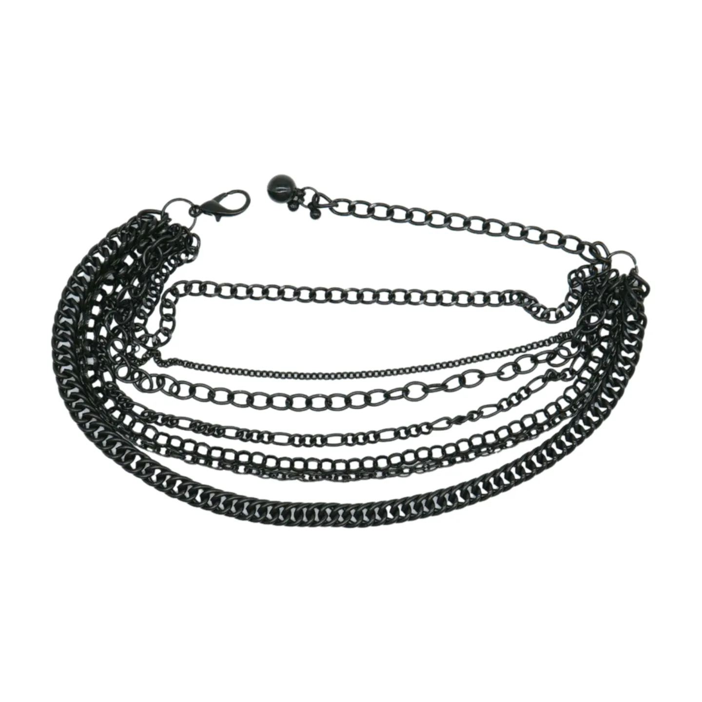 Classic Style Multi-Strand Black Metal Boot Chain