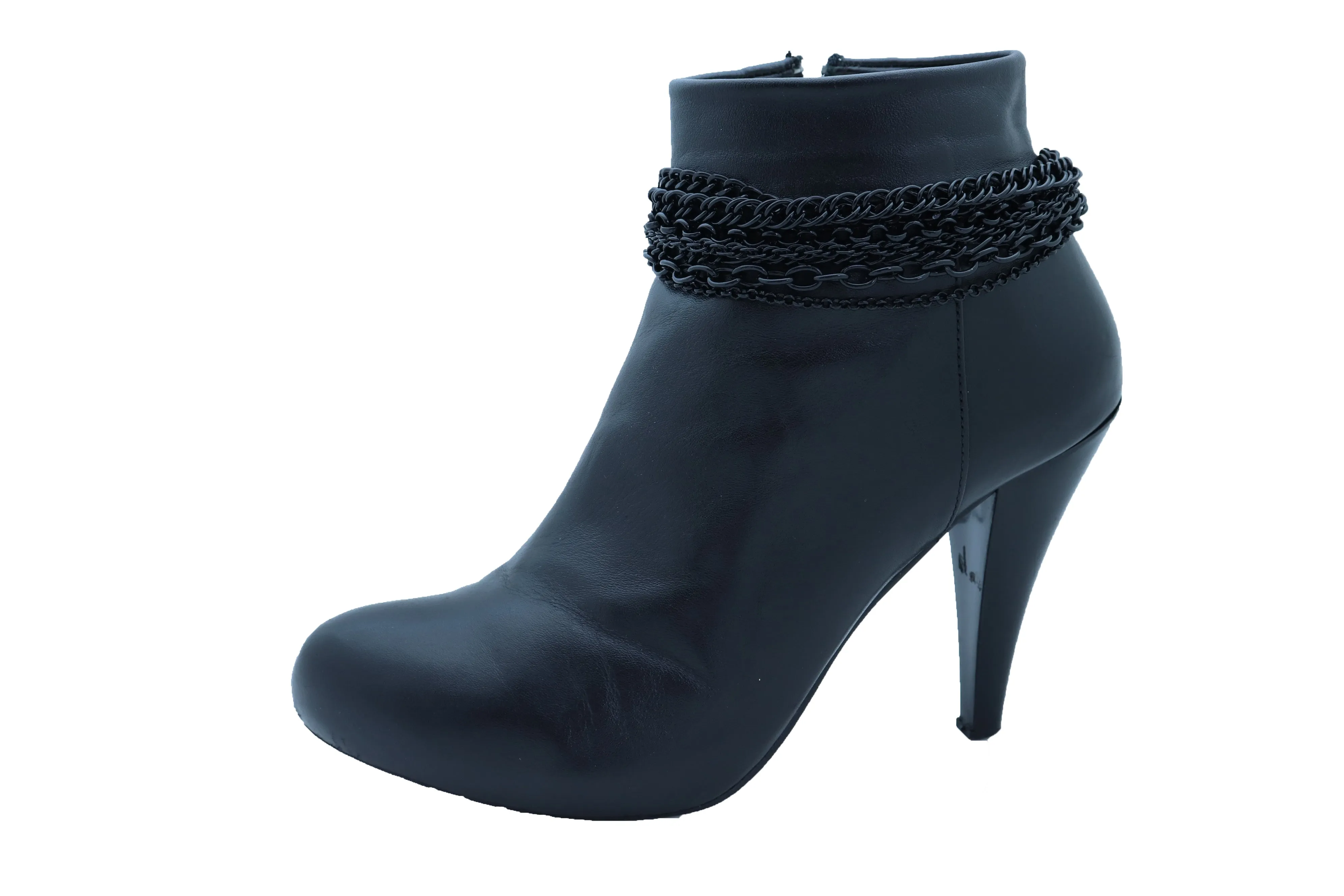 Classic Style Multi-Strand Black Metal Boot Chain