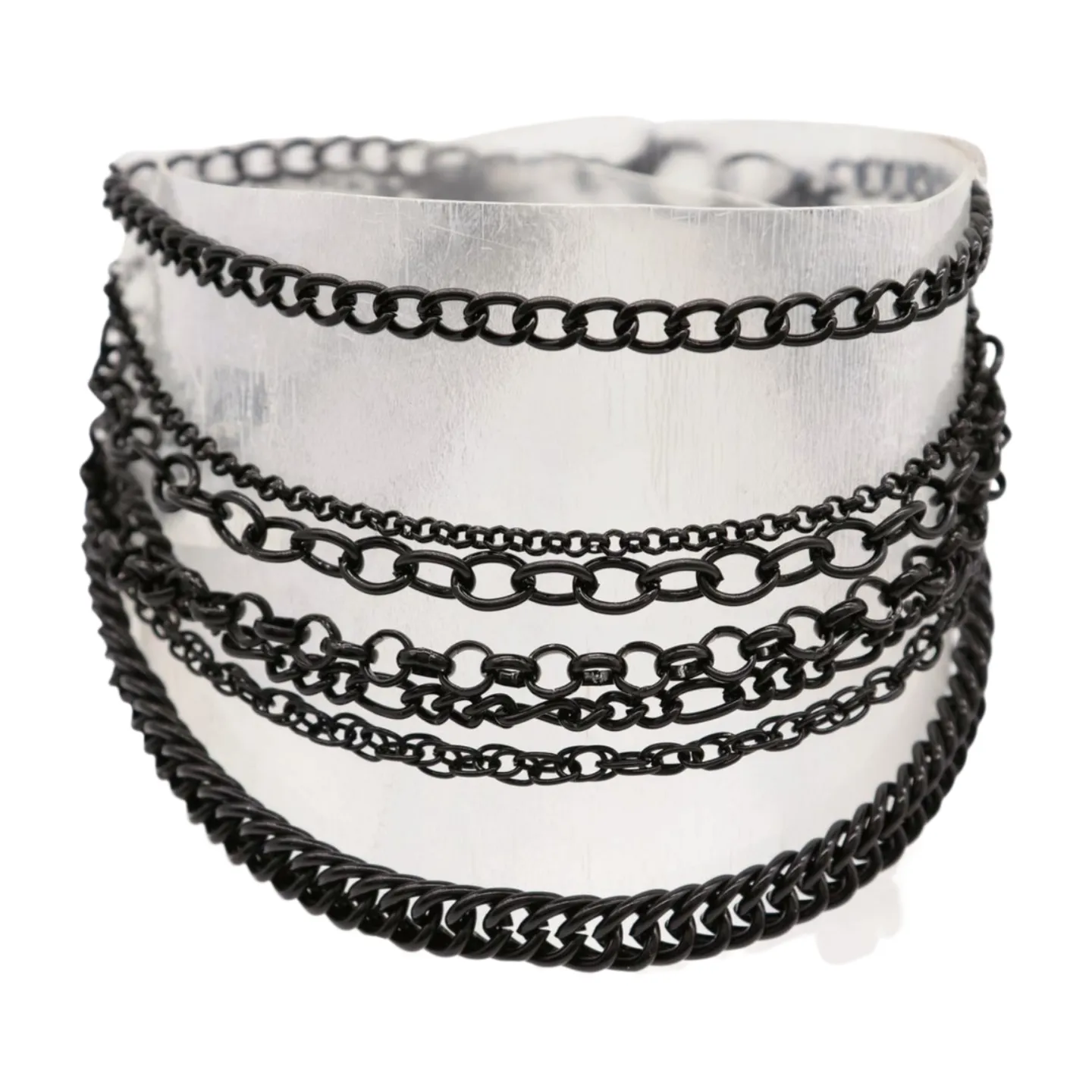 Classic Style Multi-Strand Black Metal Boot Chain