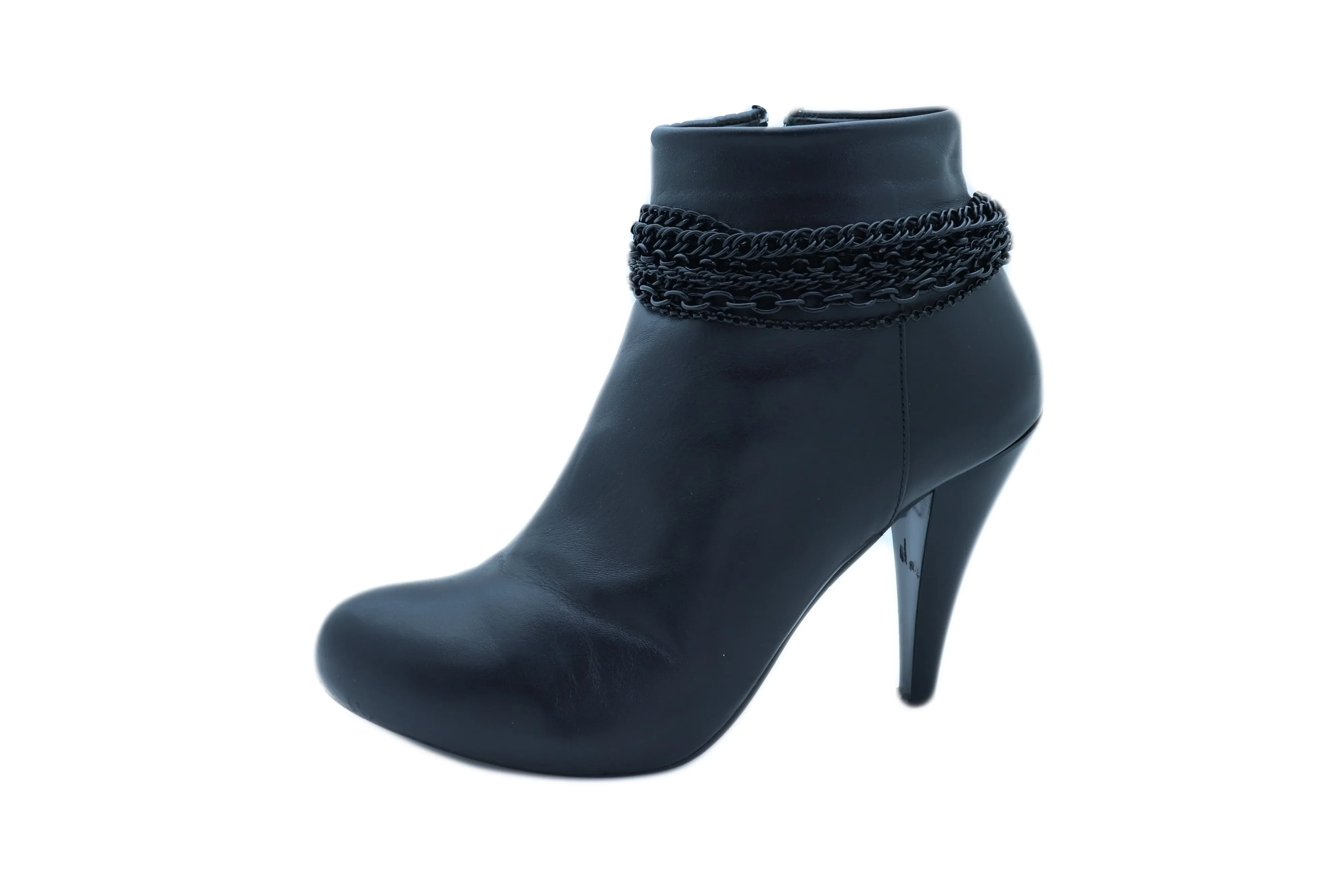 Classic Style Multi-Strand Black Metal Boot Chain