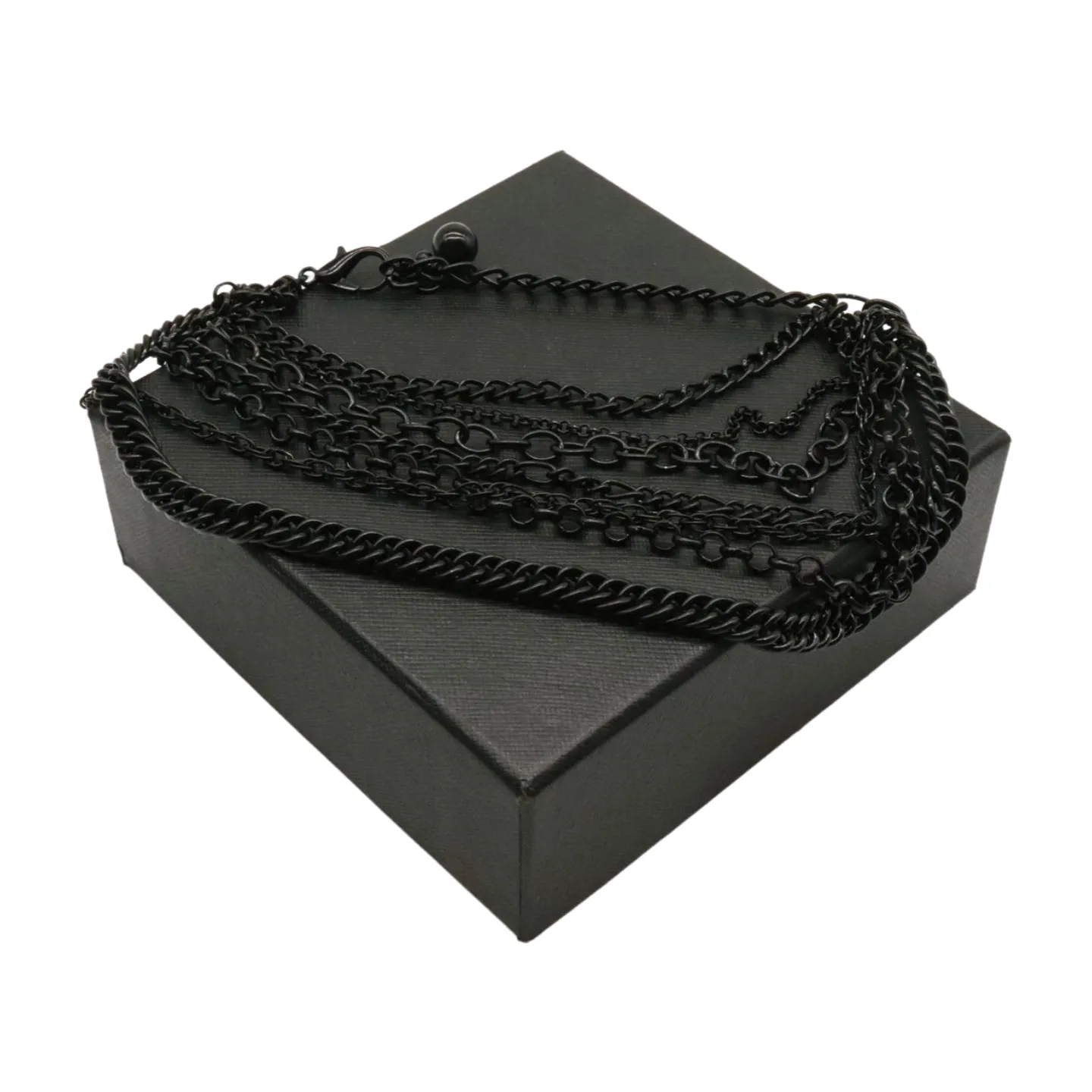 Classic Style Multi-Strand Black Metal Boot Chain