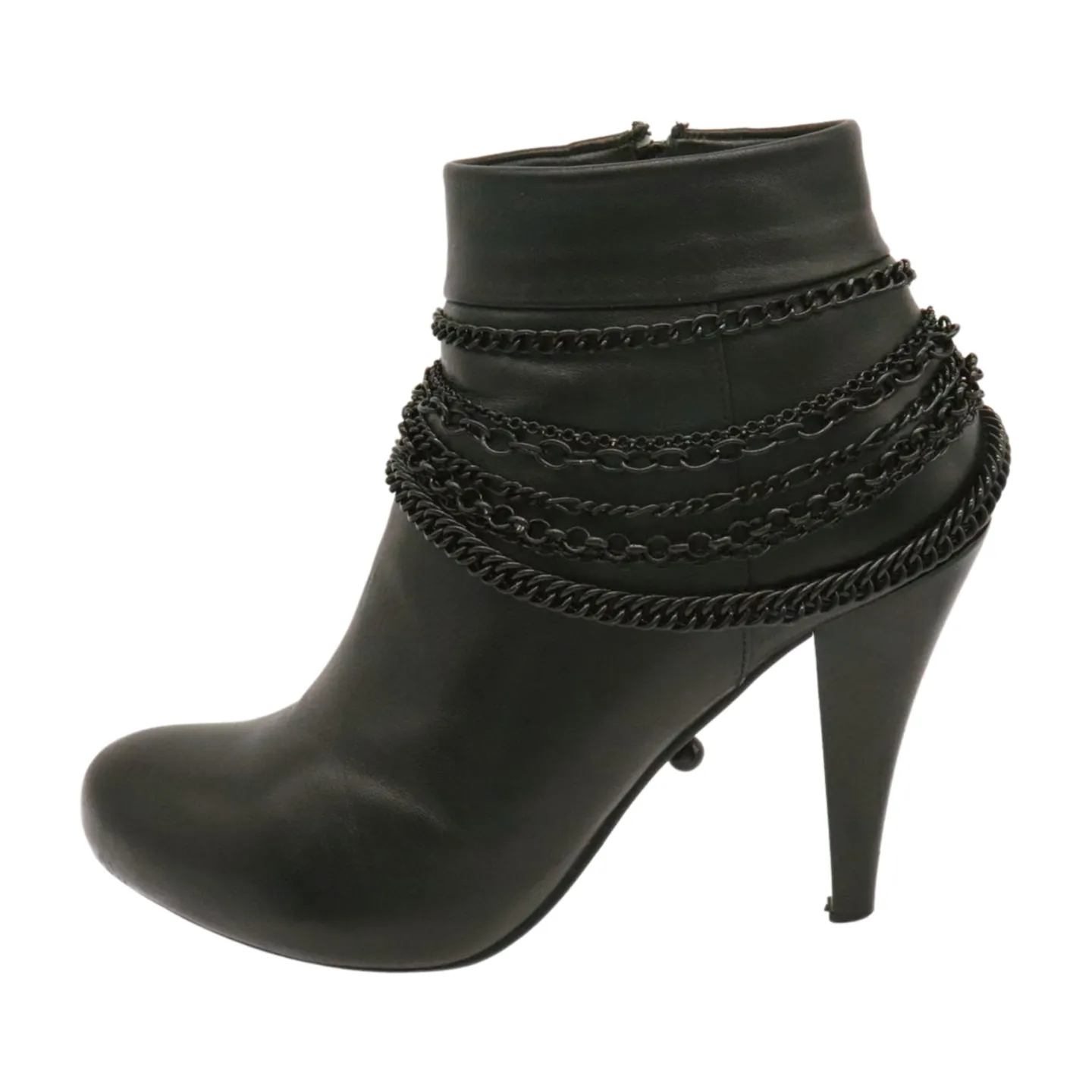 Classic Style Multi-Strand Black Metal Boot Chain