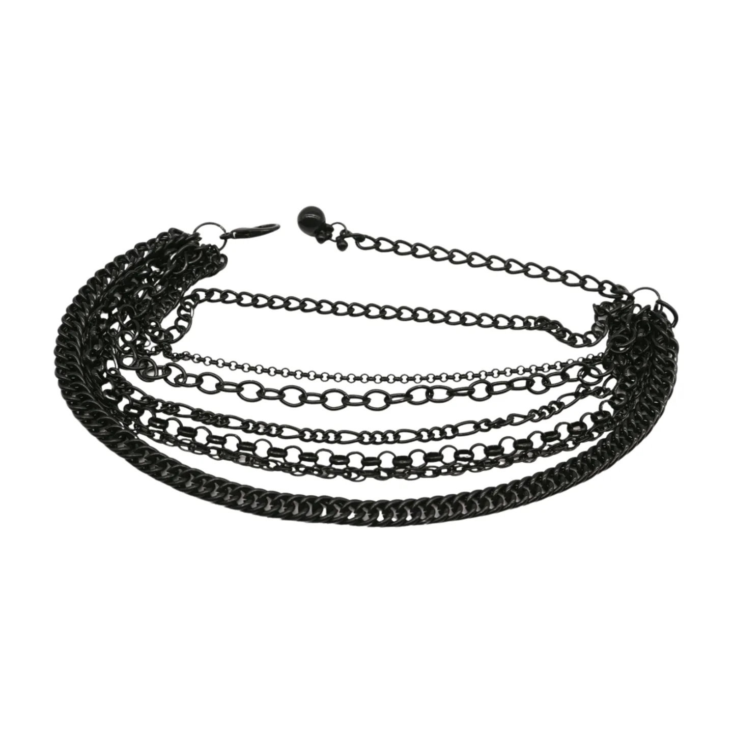 Classic Style Multi-Strand Black Metal Boot Chain