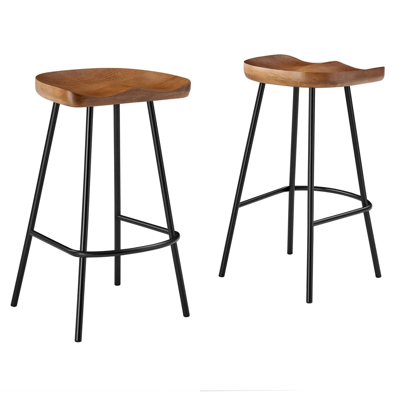 Concord Backless Wood Counter Stools - Set of 2 by Modway