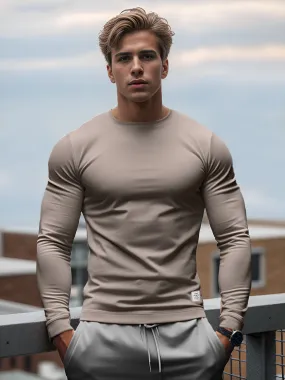 Crew neck Long Sleeve Cotton T-Shirt