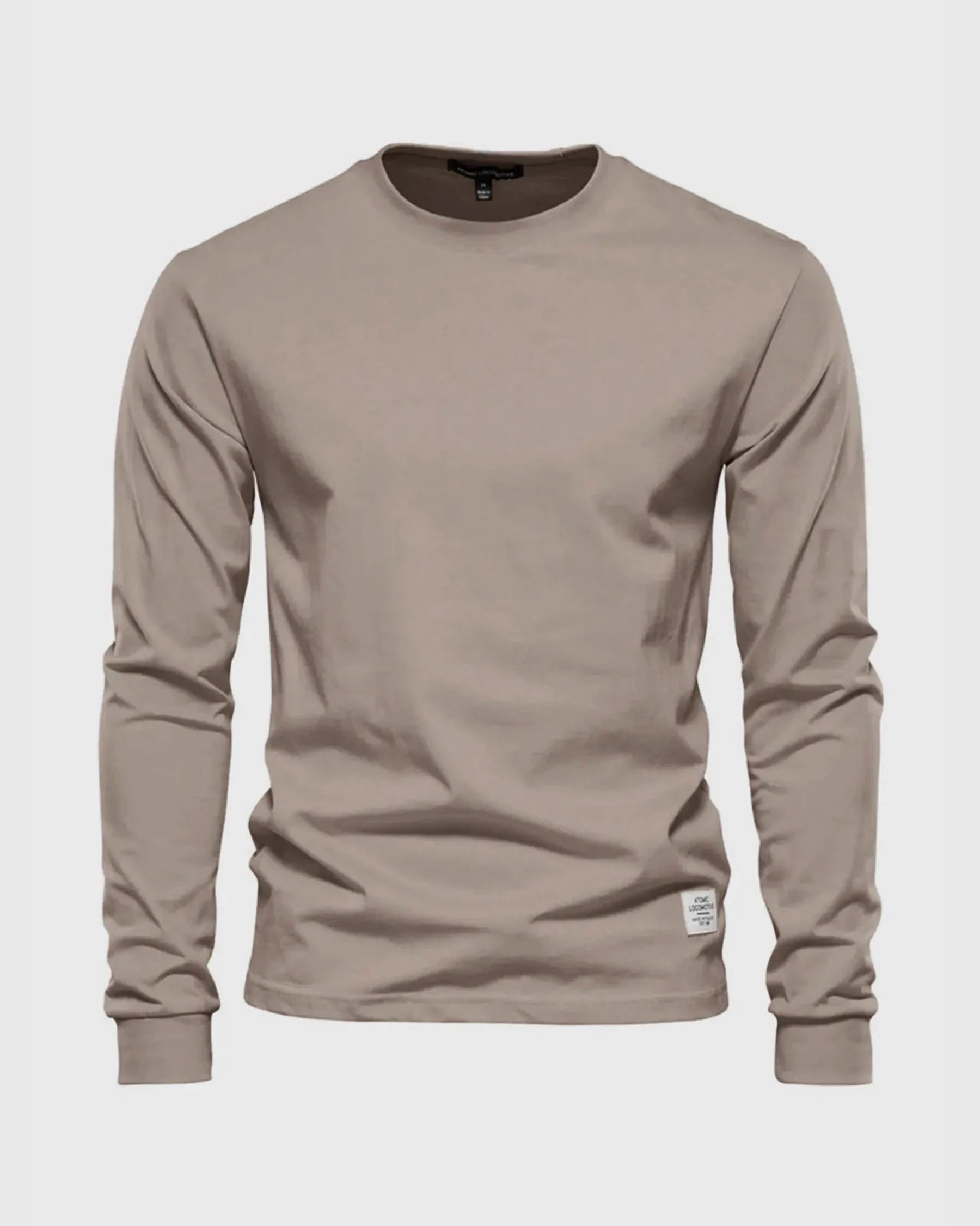 Crew neck Long Sleeve Cotton T-Shirt