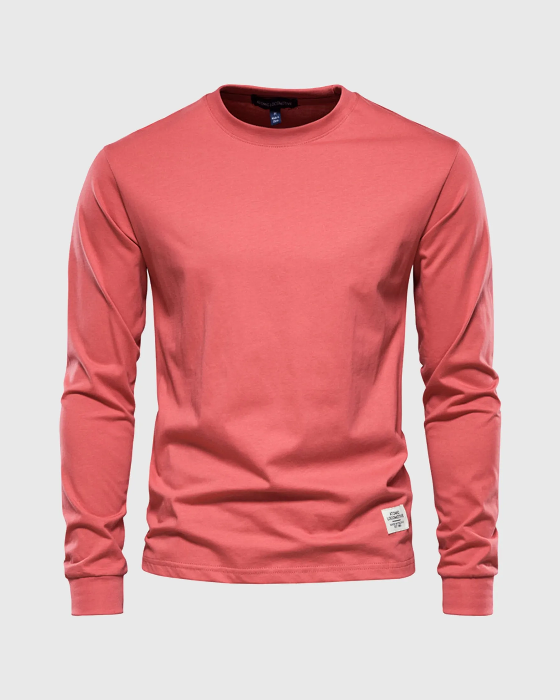 Crew neck Long Sleeve Cotton T-Shirt