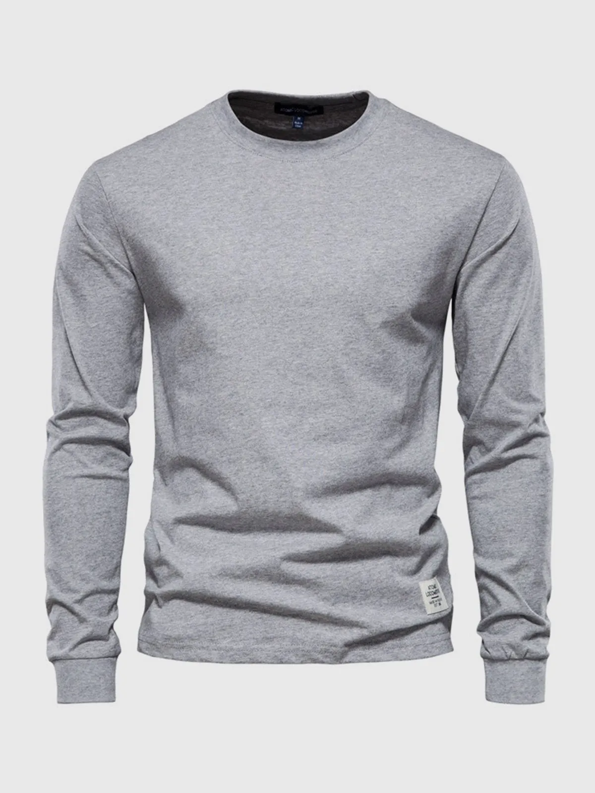 Crew neck Long Sleeve Cotton T-Shirt