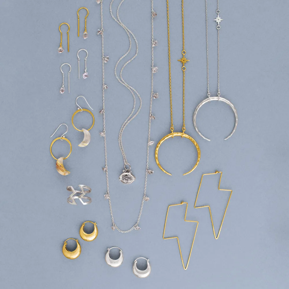 Electric Hoops in Gold