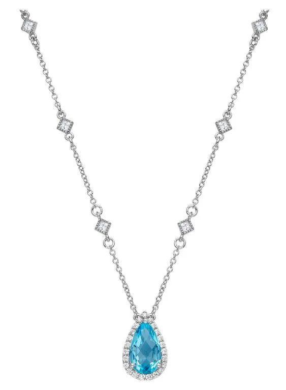 GN001BTP Topaz Pear Necklace