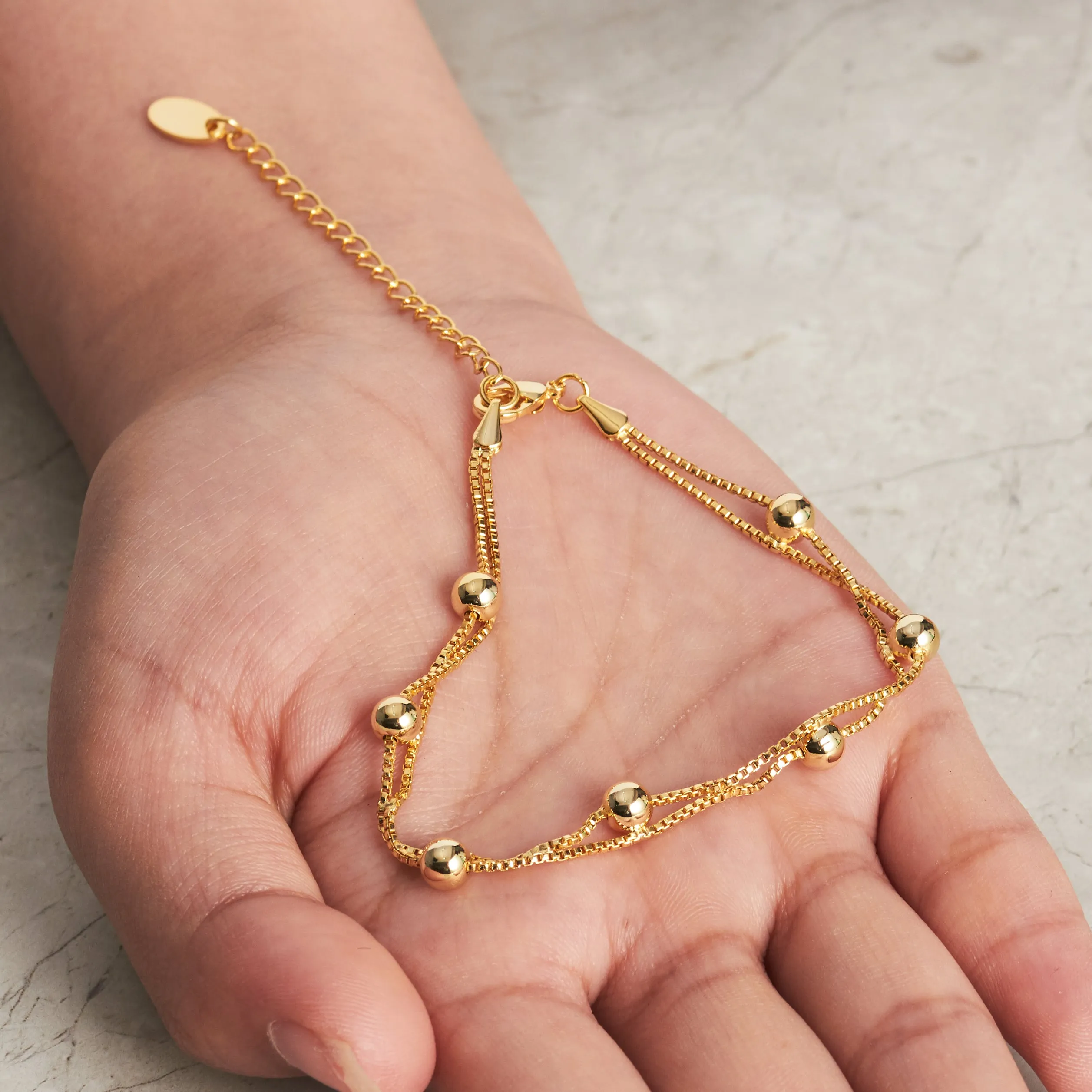 Gold Plated Ball Bracelet