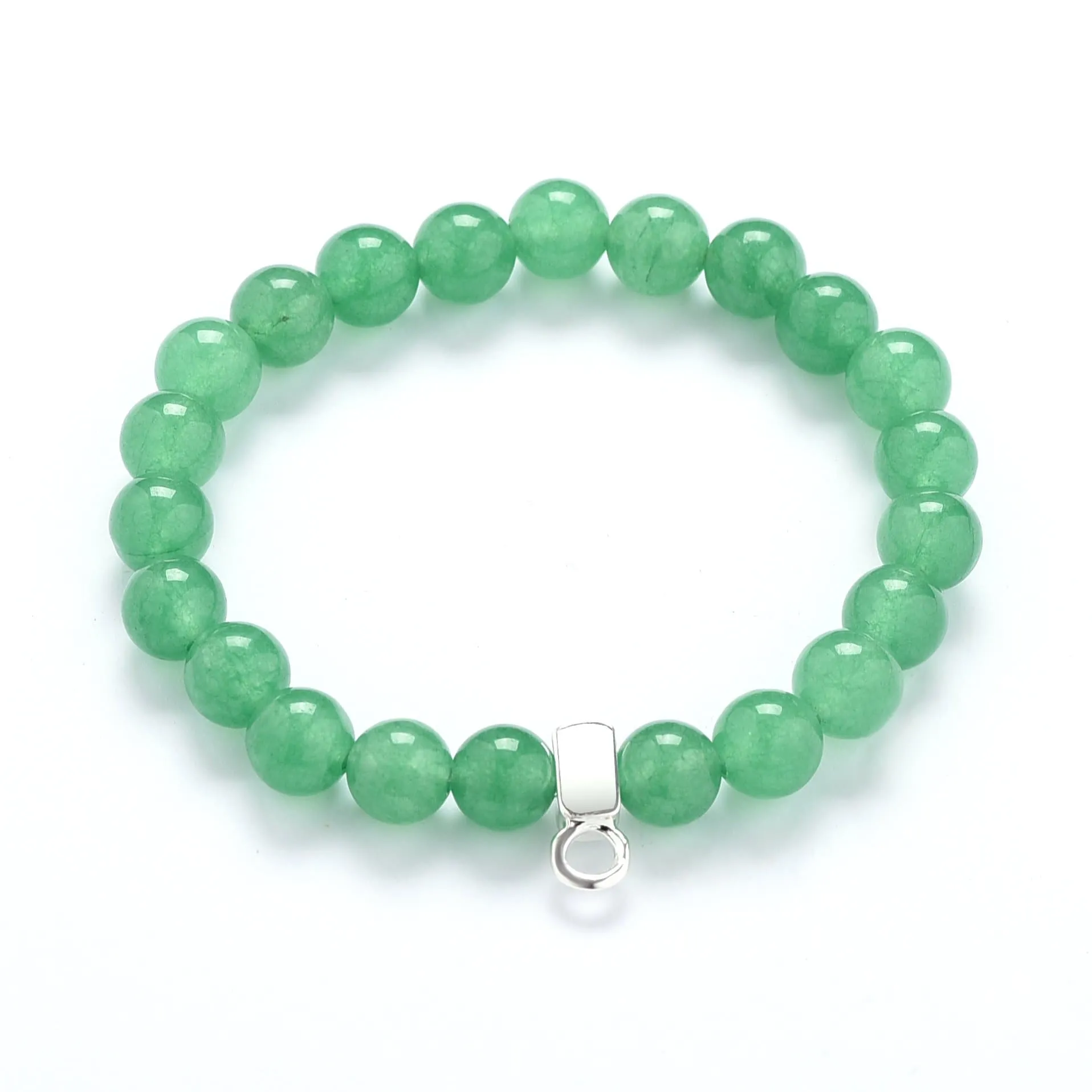 Green Aventurine Gemstone Charm Stretch Bracelet