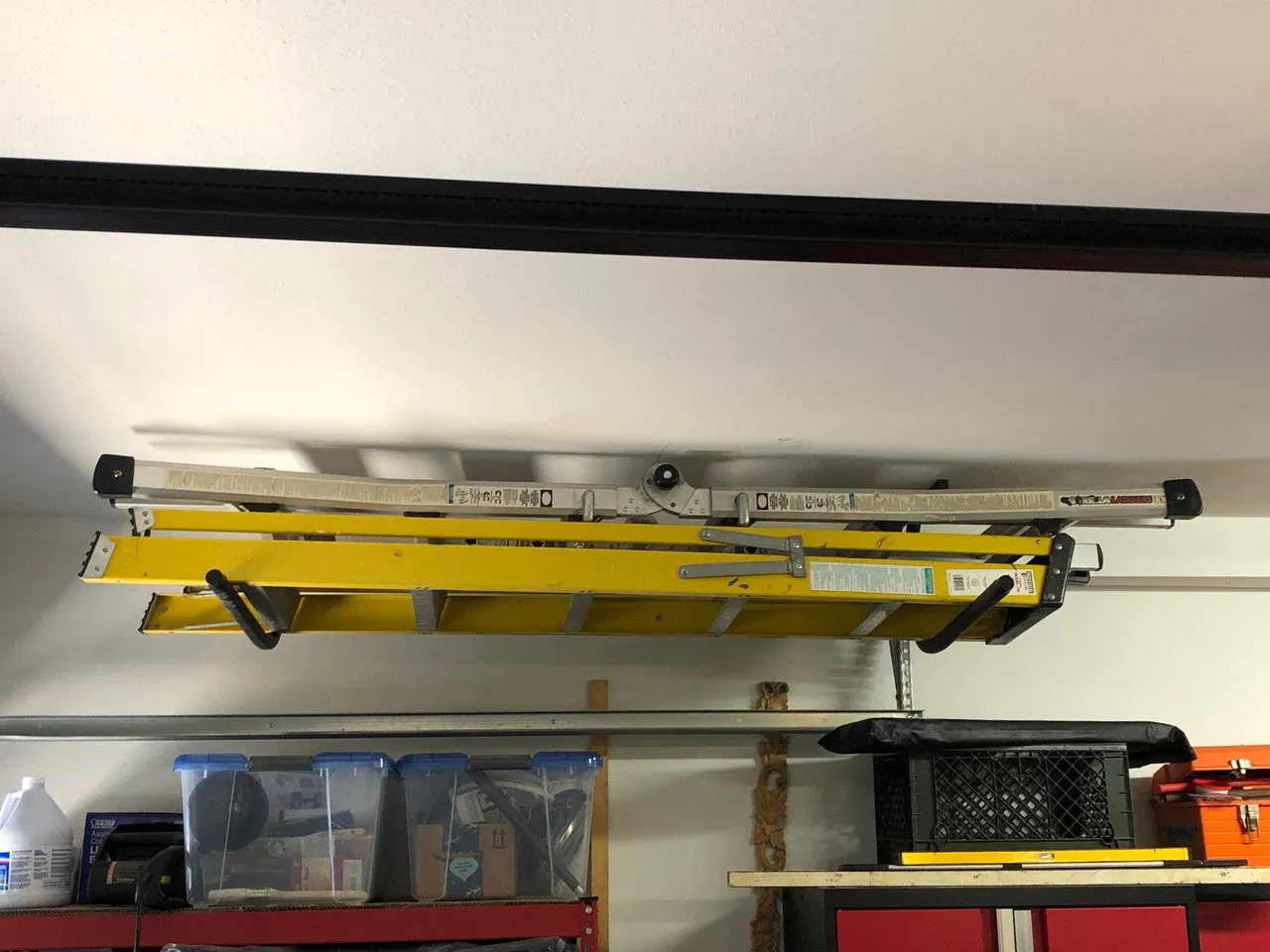 Hi-Port 1 | Ladder Storage Ceiling Rack  | Holds 50 lbs