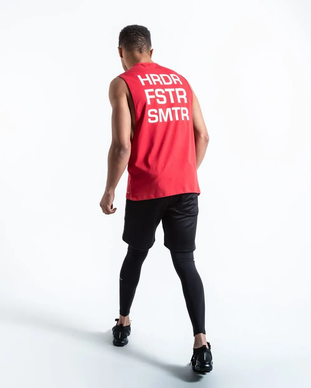 HRDR FSTR SMTR MUSCLE TANK - RED