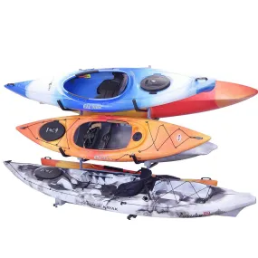 Indoor-Outdoor 6 Kayak Freestanding Storage Rack