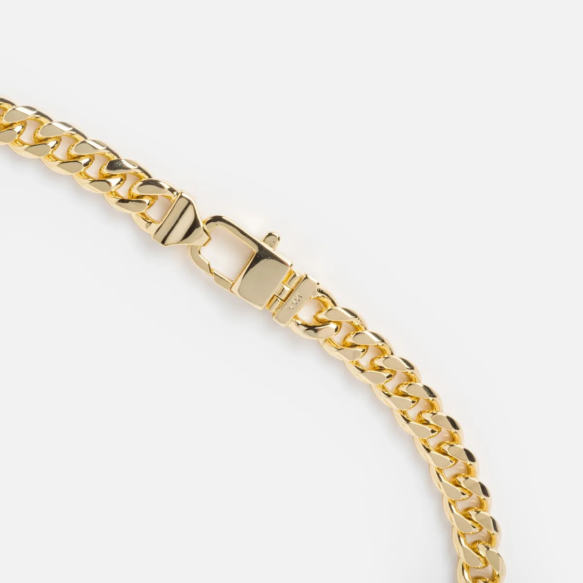 Julian Triple Simulated Diamond Cuban Chain Necklace