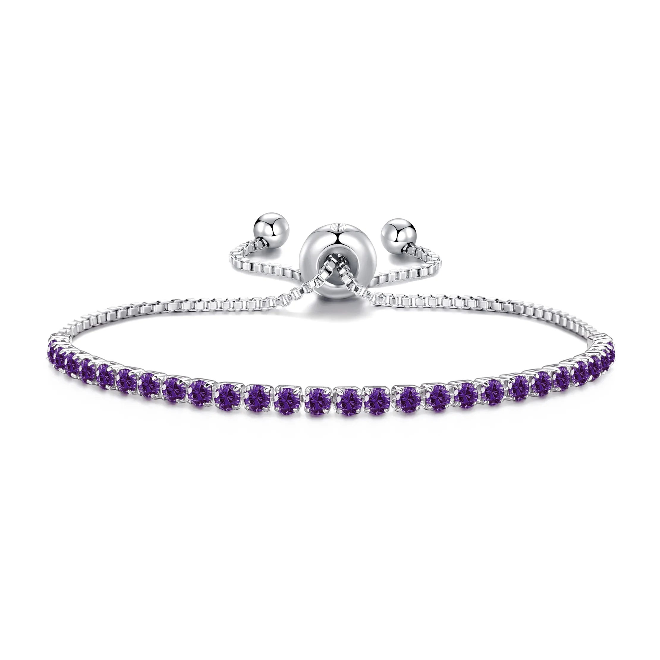 June Birthstone Friendship Bracelet with Alexandrite Zircondia® Crystals