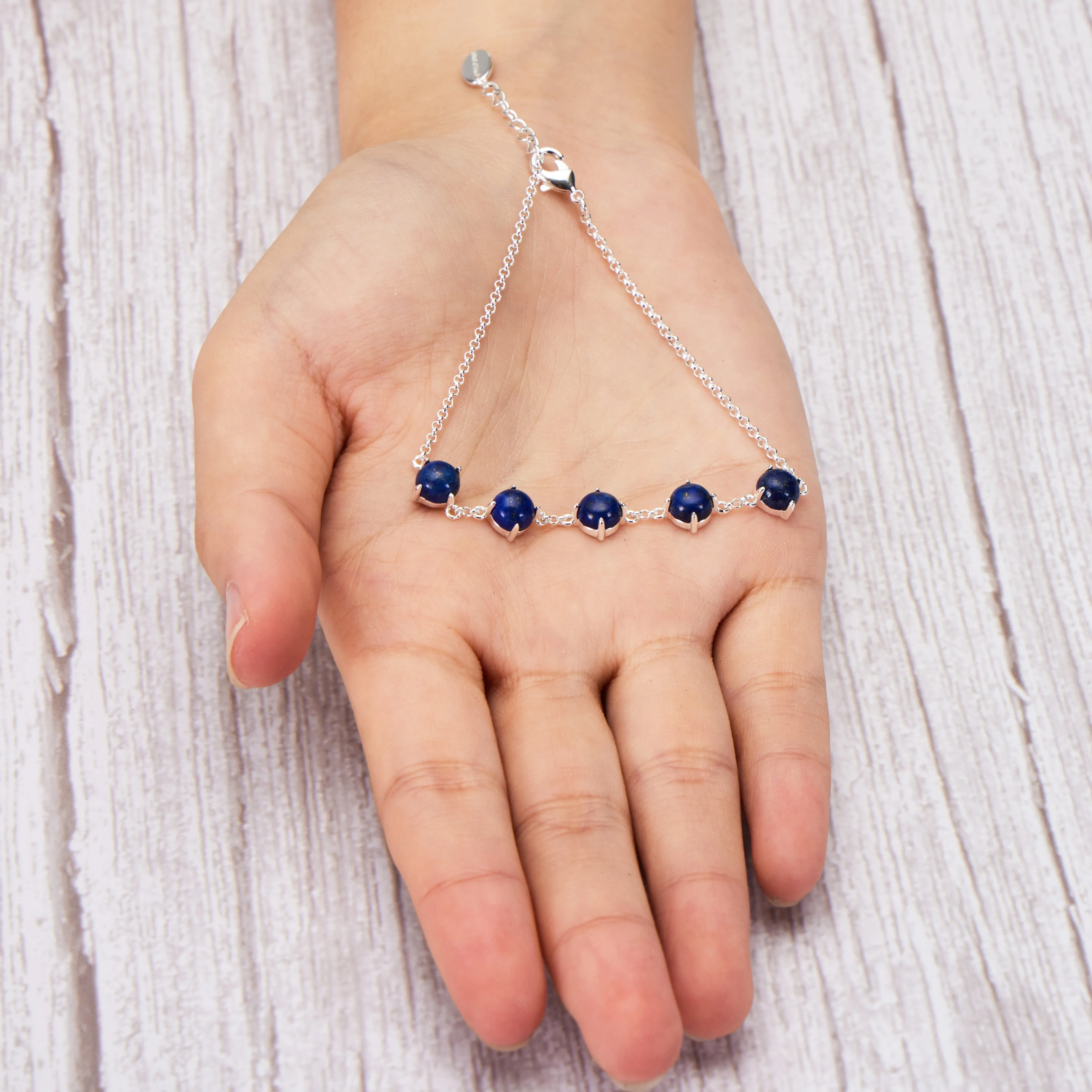 Lapis Lazuli Gemstone Bracelet with Quote Card